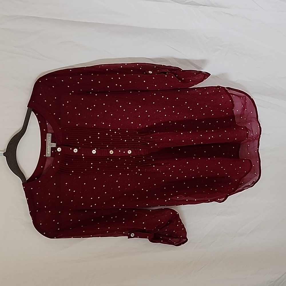 DanielRainn Polka Dot Purple Tulle Top, Size XSmall
